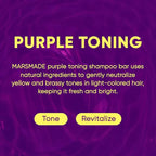 Purple Toning Shampoo Bar 2.0 - Hydrating & Moisturizing Natural Hair Soap Bar Shampoo for Hair Color & Scalp Nourishment - Bathing Soap Solid Shampoo for All Hair Types (120g, 4.23oz)