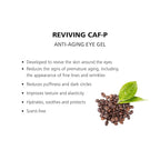 Reviving Eye Gel, 15ml - with Caffeine, Peptides, Green Tea & Hyaluronic Acid - Anti-Aging, Anti-Wrinkle, Dark Circles Eye Cream