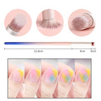 6pieces ombre nail brush wood