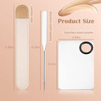 DAGEDA Stainless Steel Makeup Spatula Set, Makeup Mixing Palette Make up Spatula Tool, Foundation Spatula Makeup Foundation Mixing Pigment Palette, Cosmetic Spatula Foundation Palette Make up Tool