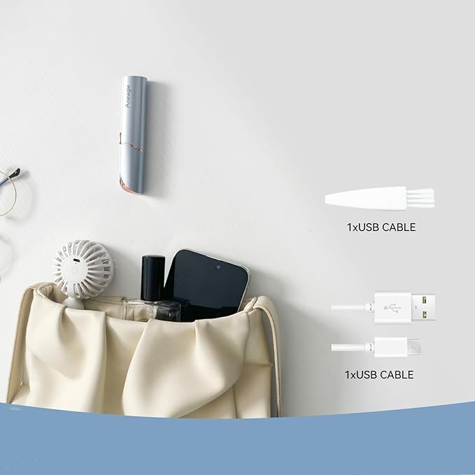 Facial Hair Remover for Women,Painless Hair Shaver Rechargeable with LED Light, Flawless Lady Face Electric Razor,The Great Female Mustache Removal (Rose Pink)