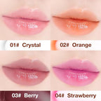 evpct 4Pcs Magic Color Changing Lipstick Long Lasting Waterproof 24 Hours Original for Women, Honey Orange Raspberry Strawberry Pink PH Mood Permanent Color Changing Lipstick Lip Balm, labial magico