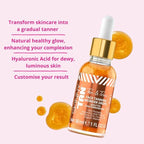 Skinny Tan Tan and Tone Self Tanning Drops for Your Face - Gradual Tan Drops Serum with Hyaluronic Acid - Transforms Skincare into Gradual Tanner - Helps Even Skin Tone and Enhance Complexion - 1 oz