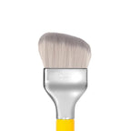 Bdellium Tools Professional Makeup Brush - Studio Series 971 Large Slanted Double Dome Blender - With Soft Synthetic Fibers, For Quick & Easy Application and Blending (Yellow, 1pc)