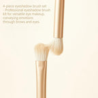 Eyeshadow Makeup Brushes Set with Case 4 PCS Soft Synthetic Hairs Eye Makeup Brushes for Blending Eyebrow Eyeliner Eyeshadow （Lightblue）