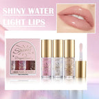 Glitter Lip Oil,Hydrating Tinted Lip Balm,Clear Glitter Lip Glitter