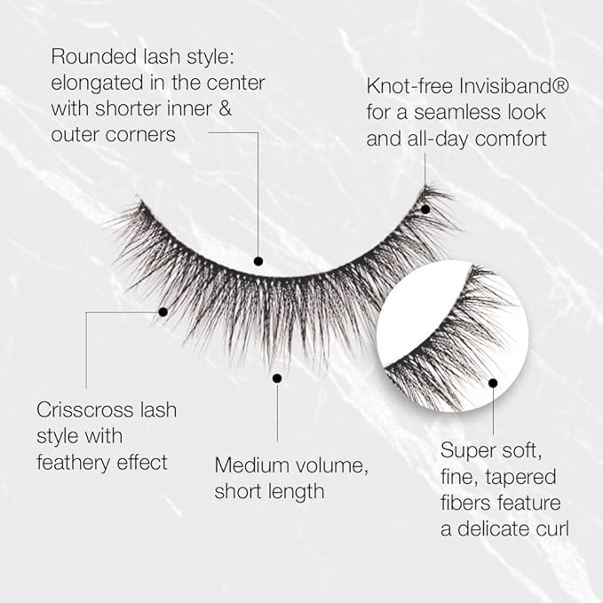 Ardell Faux Mink Lashes 815, Ultra-Soft, Natural Look False Eyelashes, Reusable Strip Lashes, 4 Pairs, 1 Pack