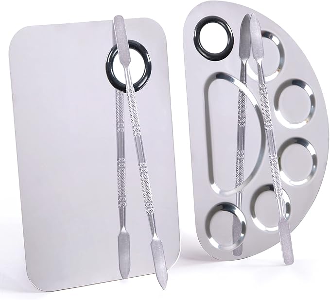 Makeup Palette, Makeup Mixing Palette, Stainless Steel Metal