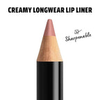 NYX PROFESSIONAL MAKEUP Slim Lip Pencil, Long-Lasting Creamy Lip Liner - Nude Pink