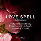 Victoria's Secret Love Spell Mist, Body Spray for Women, Notes of Cherry Blossom and Fresh Peach Fragrance (8.4 oz)