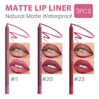 evpct 3Pcs Rose Maroon Plum Red Matte Long Lasting Wear Lip Liner Pencils Makeup Set for Shaping & Sculpting Lips, No Transfer Waterproof Pigmented Lip Liner Crayon lipliners Lipstick Pencil 11+20+23