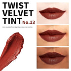 Long Lasting Lip Stain for Lips and Cheek Tint | High Pigment Color | lightweight Matte Finish | Weightless | Full Coverage | Twist Velvet Tint #13 (No.13)