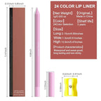evpct 1Pcs Violet Light Purple Matte Long Lasting Lip Liner Pencils Makeup for Shaping & Sculpting Lips, No Transfer Long Wear Waterproof Pigmented Lip Liner lipliners Crayon Lipstick Pencil Sharpener