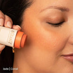 ATTITUDE Oceanly Lightweight Blush Stick, Titanium Dioxide-Free, EWG Verified, Plastic-Free, Vegan & Cruelty-free Makeup, Corail, 0.3 Ounces