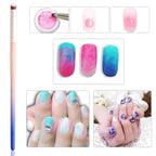 6pieces ombre nail brush wood
