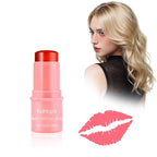 Cooling Water Jelly Tint, Makeup Lip Tint Jelly Blush Stick, Jelly Blush Stick Lip Stain, 1,000+ Swipes Per Stick, Vegan, Cruelty Free, Buildable Watercolor Finish (RED)