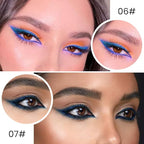 Kaely 2Pcs Light Dark Blue Gel Eyeliner Pencils Set,Waterproof Color Colored Eye Liner Crayon,Cat Eye Stencil Gothic Halloween Makeup,Face Paint Eye Black Stick,delineadores de colores para ojos