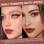 BINGBRUSH 2-in-1 Gradient Lip Liner & Lipstick Combo,2Pcs Matte Longwear Waterproof Lip Pencil with Cone Tip,Smudge Proof Crayon for Flawless Ombre Contour,Women's Long Lasting Makeup Set(02#&03)