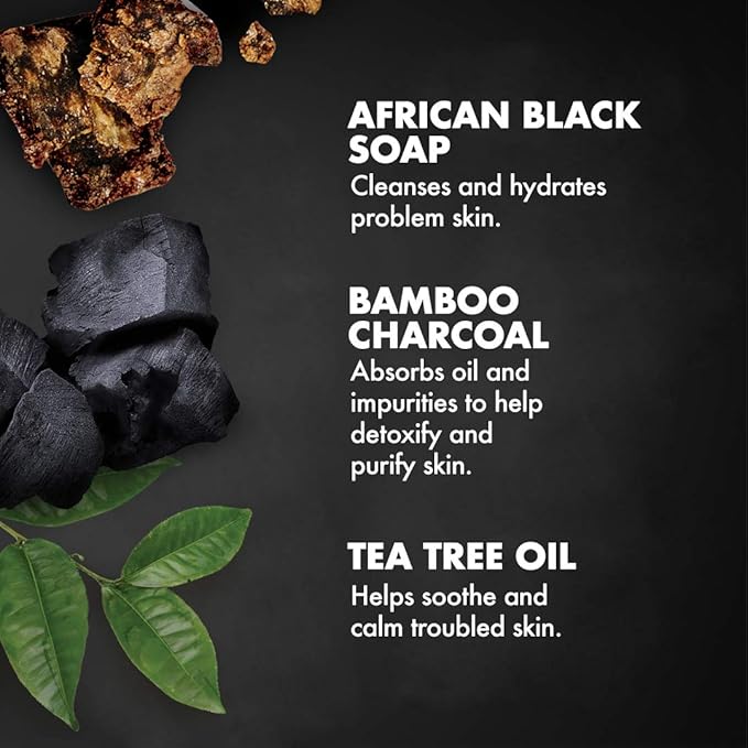 SheaMoisture African black soap bamboo charcoal body scrub exfoliate, 6 Ounce