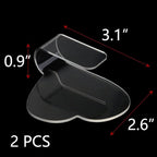 Acrylic Hand Makeup Mixing Palette Hand Held Heart-Shaped Palette for Cosmetic Foundation Eyeshadow Nail Art-2pcs