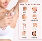 Dermave Bikini Shaver, Womens, Bikini Trimmer for Women, Glow Aura Electric Razor 2-in-1 Women's Body Shaver Dual Head Women's Trimmer for Leg Arm Body Grooming Tool (Blue)