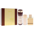 Al Haramain Amber Oud Gold Edition 3 Pc Gift Set for Unisex - Luxury Cologne & Perfume for Men & Women - 2.5 oz EDP Spray, 1 oz EDP Spray, 6.6 oz Body Spray - Arabian & Arabic Long Lasting Fragrance