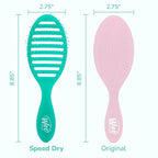 Wet Brush Speed Dry, Green Juice (Summer Quencher) - Vented Design & Soft HeatFlex Bristles Are Blow Dry Safe - Ergonomic Handle Manages Tangles - Pain-Free Hair Brush, Limited Edition