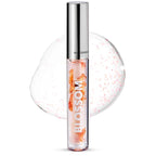 Blossom Moisturizing and Hydrating Shimmer Sparkle Lip Oil with Olive Oil + Grape Seed Oil, Infused with Real Flowers, 3g, Watermelon