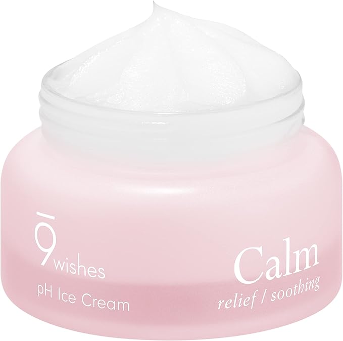 [9 wishes] Calm pH Ice Cream 1.7Fl. Oz, Soothing Cream After Sun Care - COOL DOWN - Sunburn Relief - Calm Irritated Senstive Skin Sunburn