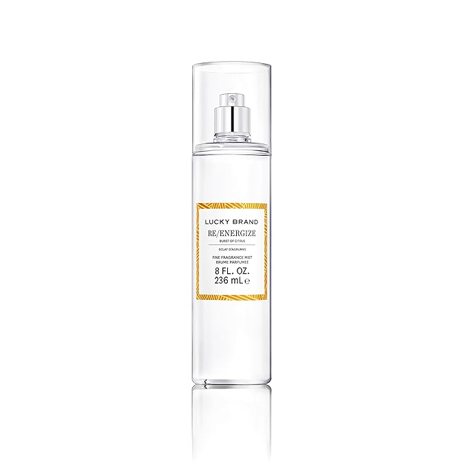 Lucky Brand Re/Energize The New Sustainably-Inspired & Exhilarating Mood-Evoking Unisex Fine Fragrance Mist For Women & Men, 8.0 Fl Oz (Pack of 1)