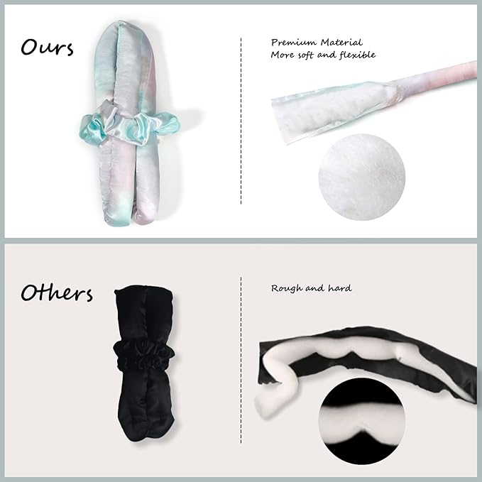 Satin Heatless Curling Set - Hair Rollers for Curls Heatless Hair Curlers & Hot Rollers Hair Curlers to Sleep in Curling Rod Headband Curler (Dream Nebula)