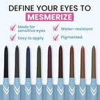 PrimeEyes Glide Eyeliner for Mature Women – Waterproof, Long-Stay and Mess-Proof – Gel Creme Texture, Discreet Sharpener and Effective Smudger (Mulberry)