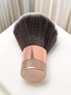 Luxurious and Large Soft Fluffy Powder Brush, Use as a Spray Tan Finishing Tool, Multipurpose Face and Body Barber and Beauty Tool, Large Kabuki Brush by BevyGold (Rosegold)