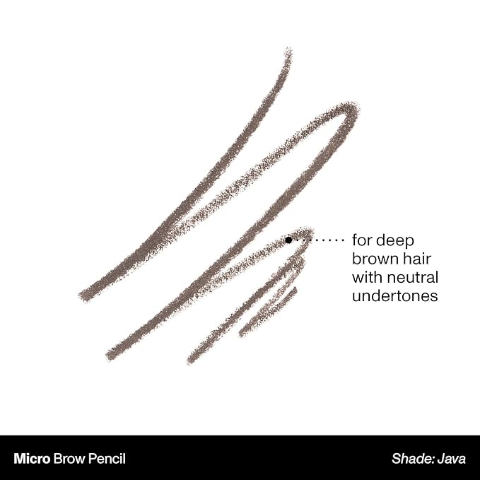 Morphe Micro Dual Eyebrow Pencil - Dual-Ended Brow Pencil Featuring a Retractable, Ultra-Precise, Pointed Tip - Richly Pigmented, Smooth-Gliding, Long-Lasting Wax Formula - Java (0.003 oz)