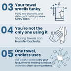 Clean Skin Club Clean Towels XL, USDA Certified 100‪%‬ Biobased Dermatologist Approved Disposable Face Towelette, Facial Washcloth, Makeup Remover Dry Wipes, Ultra Soft, 150 count, 3 pack