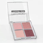 Palladio Eyeshadow Quads Velvety Pigmented Blendable Matte, Metallic & Shimmer Finishes, Creamy Formula, Four Way Quad Eye Shadow Palette, Talc-Free (Girly)