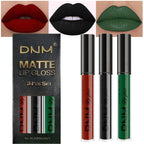 evpct 3Pcs Dark Black Emerald Green Red Matte Liquid Lipstick Lip Stain Sets for Women Matte+Lipstick Long Lasting 24 hr Hours Magic Lipstick 24 Hours original Waterproof 20#