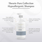 Theorie PURE Ultra Gentle Hypoallergenic Shampoo – Plant-Based & Vegan – Fragrance-Free – Designed for Delicate Scalp Care – Pump Bottle – 400mL