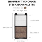Double color eye shadow, Eyeshadows Creamy, high pigment eye makeup palette, matte shimmer metal eye shadow powder, Blendable, Ultra-Pigmented, Easy to Apply, Matte & Shimmer, (01)