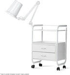 4BLANC® Alize Original Vacuum Nail Dust Collector for Pedicure with Built-in Dimmable LED Lamp, Certified HEPA 11 Medical Grade Replaceable Filter, and Universal Table Mount