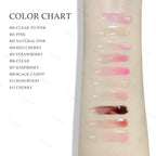 KYDA Hydrating Lip Glow Oil, Moisturizing Lip Oil, Glossy Transparent Plumping Lip Gloss, Tinted Lip Oil for Lip Care and Dry Lips-Raspberry