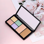 Concealer Contour Palette, Cosmetics Cream Contour and Highlighting Makeup Kit,6 In 1 Contouring Foundation Concealer Palette Conceals Dark Circles,Blemish, Waterproof Long-Lasting-Cruelty Free (#01)