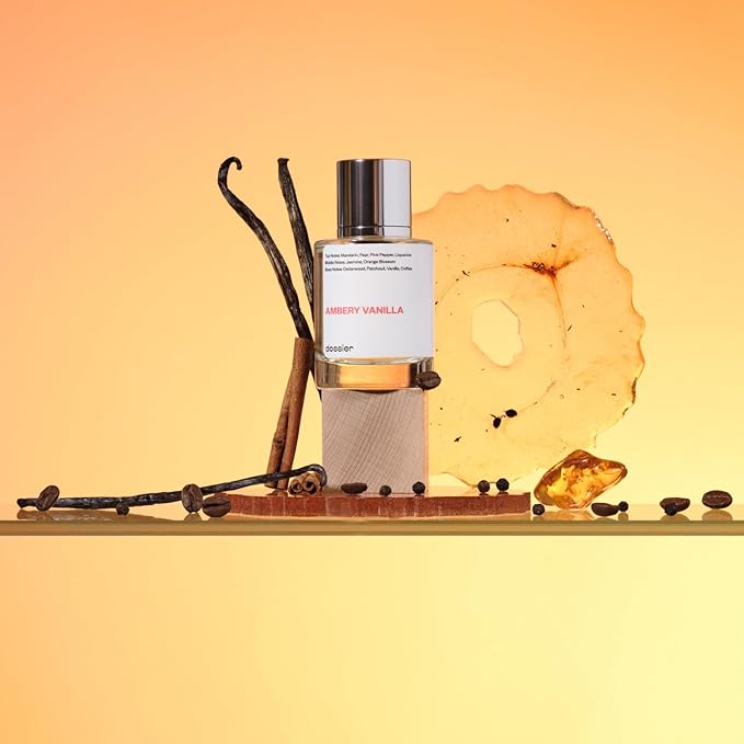 Dossier - Ambery Vanilla 3.4Oz (100ml) - Eau de Parfum - Inspired by YSL's Black Opium - Long-lasting Fragrance - Feminine