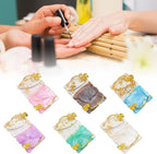 Resin Nail Art Palette, Nail Art Painting Palettes with Nail Palette Stirring Rod Gold Edge Nail Holder Nail Art Display Board Fashion Delicate Nail Tool Accessories, Type 3