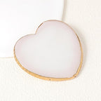Resin Nail Art Palette, Makeup Palettes Nail Mixing Palette Polish Color Mixing Plate Golden Edge Heart Shaped Nail Art Display Holder Display Board Heart Shape Cosmetic Mixing Tools