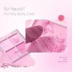 Dasique Blending Mood Cheek #06 Berry Smoothie | 4 Blendable Shades in Lightweight Smooth Powder | Vegan | Pink Blush