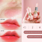 6 Pcs/Set Flower Jelly Lipstick Set Temperature Change Moisturizer Long Lasting Nutritious Shimmer Lip Balm Magic Color Change Lip Gloss (Color Changing Lipstick Set B)