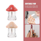 NOLITOY 10 Pieces Clear Lip Gloss Tubes 1.97 Inch Mushroom Shape Plastic Lip Gloss Containers Mini Empty Tube for DIY Cosmetics Women Girls(Mix Color)