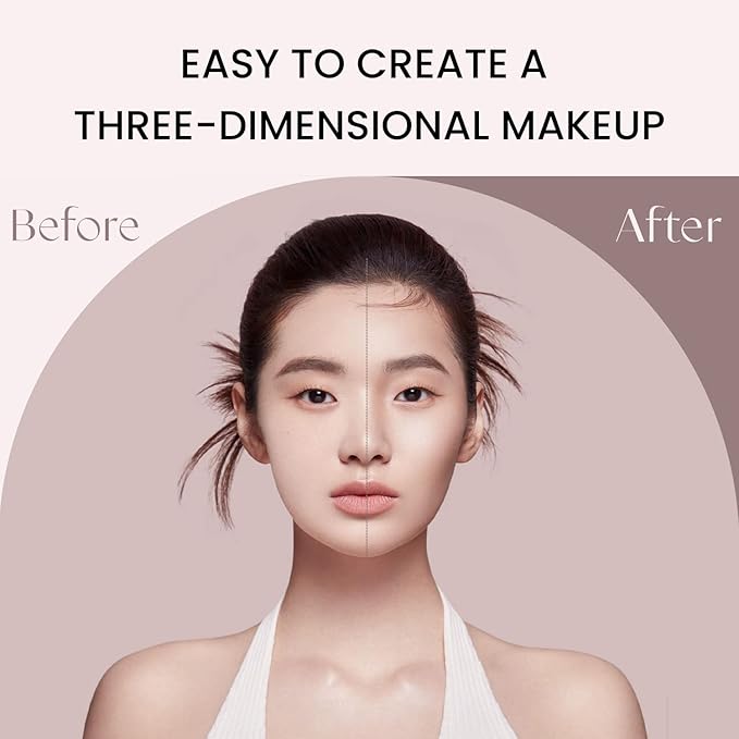 Moon Glow Contour & Glow Palette, Lightweight Cream Contour and Highlighting Makeup Kit, Blendable & Buildable Color, Travel Friendly, Vegan, Cruelty Free, Step-by-Step Instructions Included