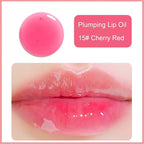 Hydrating Lip Glow Oil, Plumping Watery Lip Gloss, Refreshing Moisturizing Lip Oil Tinted Lip Balm, Lasting Nourishing Revitalizing Lip Tint Lip Care (15# Cherry Red)
